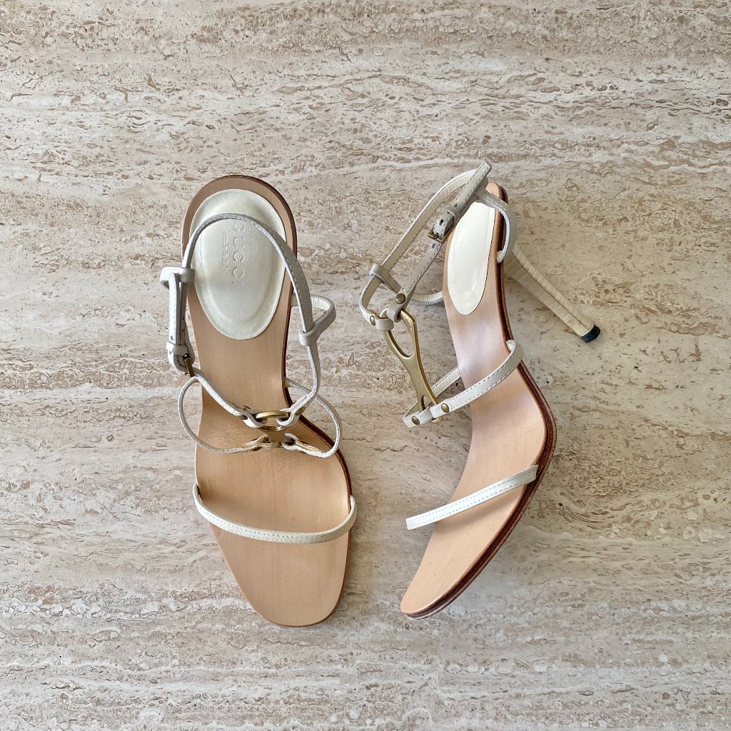 Vintage Gucci Tom Ford-Era Horsebit Sandal Heels